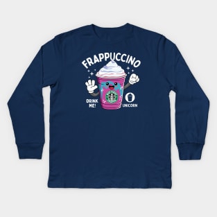 Unicorn Blended Beverage for Coffee lovers Kids Long Sleeve T-Shirt